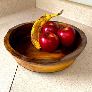 Handmade wooden bowl with live edge